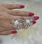 گوشواره فانتزی طرح گل مرواریدی کد 2069 - Image 2