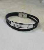 دستبند ‌مردانه چرم هوبلو کد 3042