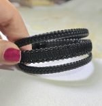 دستبند مردانه چرم سه لاین کد 3045 - Image 8