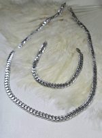 ست دستبند و گردنبند مردانه استیل کد 3046 - Image 3