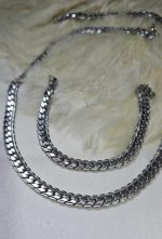 ست دستبند و گردنبند مردانه استیل کد 3046 - Image 2