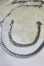 ست دستبند و گردنبند مردانه استیل کد 3046 - Image 6