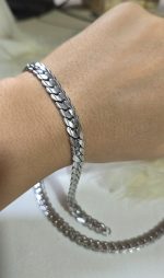 ست دستبند و گردنبند مردانه استیل کد 3046 - Image 5