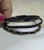 دستبند مردانه رولکس بند چرمی کد 3047 - Image 4