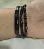 دستبند مردانه رولکس بند چرمی کد 3047 - Image 2