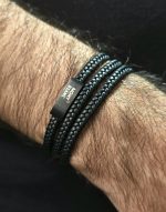 دستبند مردانه چرم مونت بلاک مگنتی کد 3048 - Image 5