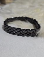 دستبند رولکس مردانه مشکی استیل کد 3051 - Image 4