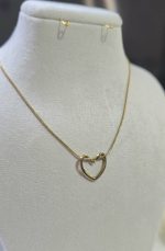 گردنبند قلب دفرمه استیل کد 1134