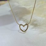 گردنبند قلب دفرمه استیل کد 1134 - Image 3