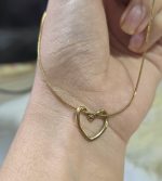 گردنبند قلب دفرمه استیل کد 1134 - Image 2