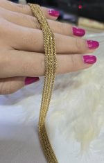 گردنبند طلایی خاویاری استیل کد 1135 - Image 2