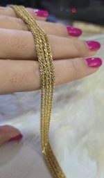 گردنبند طلایی خاویاری استیل کد 1135 - Image 5