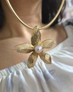 گردنبند گل درشت فشن کد 1136 - Image 3