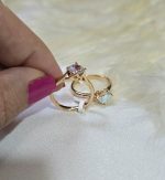 انگشتر نگین دار طرح الماس برند ژوپینگ  کد 4010