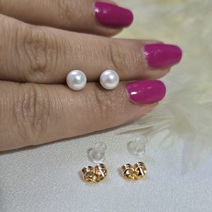 گوشواره مرواریدی توپی کد 2073