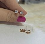 گوشواره نگین دار میخی کد 2074 - Image 3