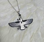 پلاک و زنجیر فروهر استیل رنگ ثابت کد 8010