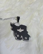 پلاک ایران و فروهر استیل زمینه مشکی کد 8015