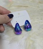 گوشواره هولوگرامی سرمه ای کد 2079 - Image 2