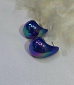 گوشواره هولوگرامی سرمه ای کد 2079 - Image 3