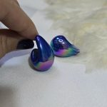 گوشواره هولوگرامی سرمه ای کد 2079