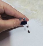 گوشواره نقره ای قلبی کد 2083 - Image 4