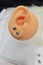 گوشواره نقره ای قلبی کد 2083