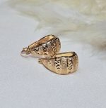 گوشواره طلایی تراش خورده  ژوپینگ کد 2082 - Image 2