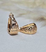 گوشواره طلایی تراش خورده  ژوپینگ کد 2082 - Image 3