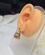 گوشواره طلایی تراش خورده  ژوپینگ کد 2082 - Image 4