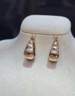 گوشواره طلایی تراش خورده  ژوپینگ کد 2082