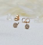 گوشواره نگین دار میخی ظریف کد 2084