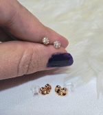 گوشواره نگین دار میخی ظریف کد 2084 - Image 3