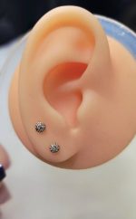 گوشواره نگین دار میخی ظریف کد 2084 - Image 5