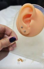 گوشواره نگین دار میخی ظریف کد 2084 - Image 6