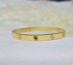 دستبند (تکدست ) لاو کارتیر نگین دار استیل کد 3060