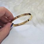 دستبند لاو کارتیر طلایی استیل کد 3068 - Image 5
