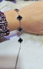 دستبند ونکلیف مشکی استیل کد 3072 - Image 2