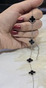 گردنبند ونکلیف مشکی استیل کد 1155
