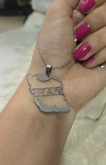 پلاک استیل ایران با زنجیر کد 8030 - Image 2