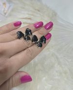 گوشواره پاپییونی استیل رنگ ثابت کد 2095 - Image 4