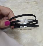 دستبند چرم مردانه پلاک فروهر کد 3079 - Image 2