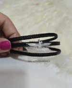 دستبند چرم مردانه پلاک فروهر کد 3079 - Image 3