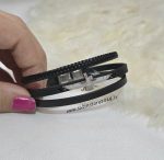 دستبند مردانه بند چرمی فروهر کد 3082 - Image 2
