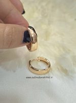 گوشواره حلقه ای  طرح آیینه ای ژوپینگ کد 2100 - Image 2
