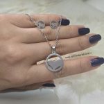 نیمست استیل نقره ای طرح قلب کد 5030 - Image 2
