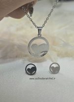 نیمست استیل نقره ای طرح قلب کد 5030 - Image 3