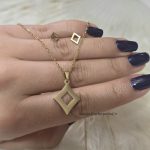 نیمست طلایی طرح لوزی کد 5031 - Image 2