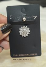 پیرسینگ ناف استیل  طرح گل کد 1508 - Image 3