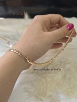 پا بند طلایی کارتیر آویز دار رنگ ثابت کد 6034 - Image 4